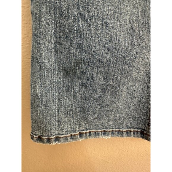 No Boundaries Womens Embroidered Bootcut Jeans 13 Medium Denim Y2K Low Rise - Picture 9 of 9